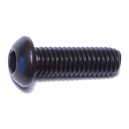 Midwest Fastener M6-1.00 Socket Head Cap Screw, Button, Black Oxide Steel, 20 mm Length, 8 PK 75972